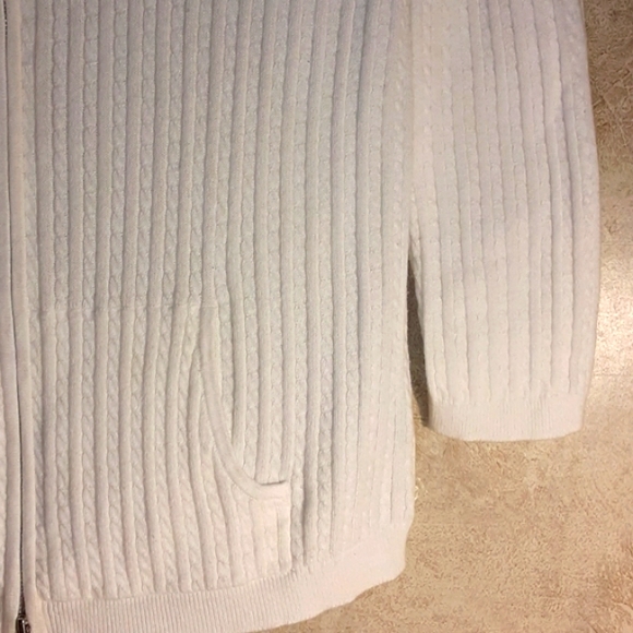 VINTAGE RALPH LAUREN SWEATER White Lightweight Size Medium - Picture 3 of 8